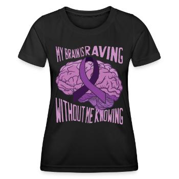 Funny Epilepsy Awareness - Women's Functional T-Shirt - black - Front - AI Model Female 172 light (172cm)