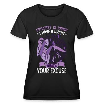 Epilepsy Awareness Warrior - Women's Functional T-Shirt - black - Front - AI Model Female 172 light (172cm)