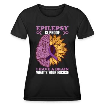 Epilepsy Is Proof - Women's Functional T-Shirt - black - Front - AI Model Female 172 light (172cm)