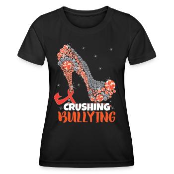 Citation contre l’intimidation | Journée de l’unité | Sensibilisation à l’intimidation - T-shirt sport Femme - noir - Devant - AI Model Female 172 light (172cm)