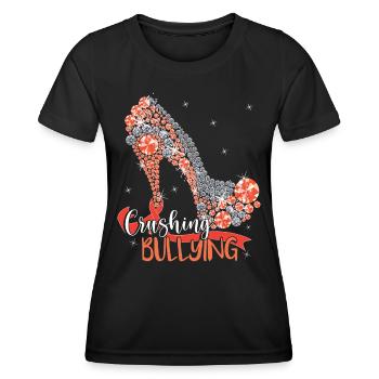 Anti-Mobbing | Mobbing-Bewusstsein | Tag der Einheit - Frauen Funktions-T-Shirt - Schwarz - Vorne - AI Model Female 172 light (172cm)