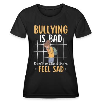 Mobbingprävention Tag der Einheit Mobbing Bewusstsein - Frauen Funktions-T-Shirt - Schwarz - Vorne - AI Model Female 172 light (172cm)