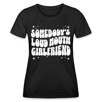 Humorous phrase girlfriend - Women's Functional T-Shirt - black - Front - AI Model Female 172 light (172cm)
