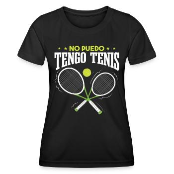Tenis Entrenador Tenista Divertido - T-shirt sport Femme - noir - Devant - AI Model Female 172 light (172cm)