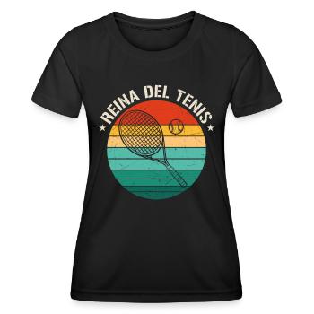Reina Del Tenis - T-shirt sport Femme - noir - Devant - AI Model Female 172 light (172cm)