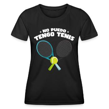 No Puedo Tengo Tenis - T-shirt sport Femme - noir - Devant - AI Model Female 172 light (172cm)