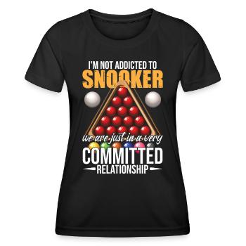 Snooker drôle - T-shirt sport Femme - noir - Devant - AI Model Female 172 light (172cm)