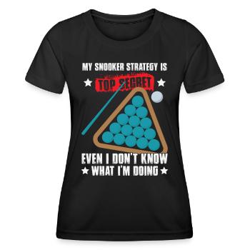 Joueur de snooker - T-shirt sport Femme - noir - Devant - AI Model Female 172 light (172cm)