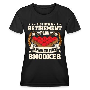 Retraite de snooker - T-shirt sport Femme - noir - Devant - AI Model Female 172 light (172cm)
