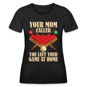 Cue Stick Snooker Player Humour - T-shirt sport Femme - noir - Devant - AI Model Female 172 light (172cm)