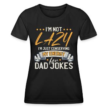Vater Witze Pun Liebhaber Papa Witz - Frauen Funktions-T-Shirt - Schwarz - Vorne - AI Model Female 172 light (172cm)