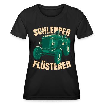 Schlepper Flüsterer - Frauen Funktions-T-Shirt - Schwarz - Vorne - AI Model Female 172 light (172cm)
