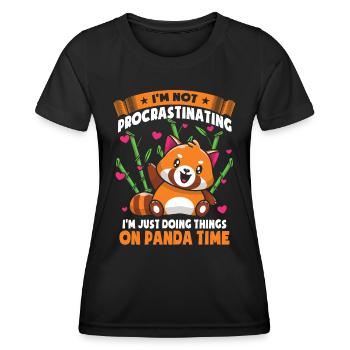 Je fais juste des choses sur Panda Time - T-shirt sport Femme - noir - Devant - AI Model Female 172 light (172cm)
