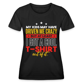 Meine Kinder haben mich in den Wahnsinn getrieben - Frauen Funktions-T-Shirt - Schwarz - Vorne - AI Model Female 172 light (172cm)