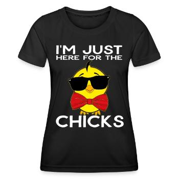 Ostern Küken Geschenkidee - Frauen Funktions-T-Shirt - Schwarz - Vorne - AI Model Female 172 light (172cm)