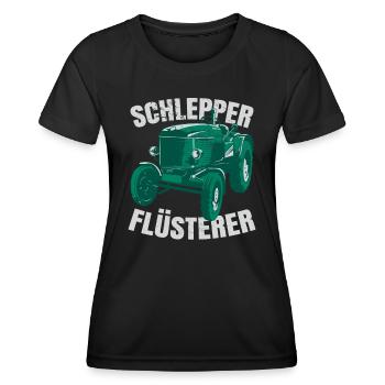Schlepper Flüsterer - Frauen Funktions-T-Shirt - Schwarz - Vorne - AI Model Female 172 light (172cm)