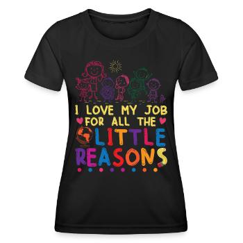 Cute Teaching Teacher Outfit Elementary School - Women's Functional T-Shirt - black - Front - AI Model Female 172 light (172cm)