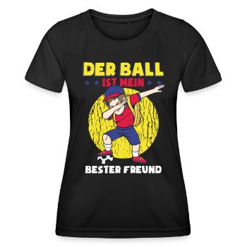 Der Ball Ist Mein Bester Freund - Frauen Funktions-T-Shirt - Schwarz - Vorne - AI Model Female 172 light (172cm)