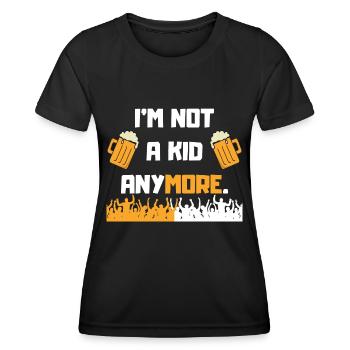 Âge légal - T-shirt sport Femme - noir - Devant - AI Model Female 172 light (172cm)