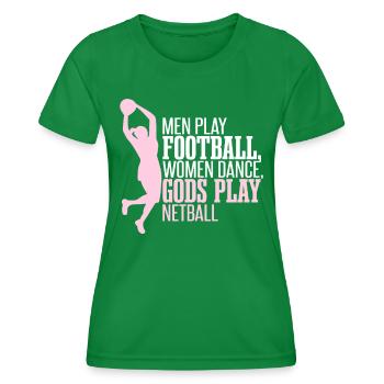 Lustiges Netball-Zitat - Frauen Funktions-T-Shirt - Kelly Green - Vorne - AI Model Female 172 dark (172cm)