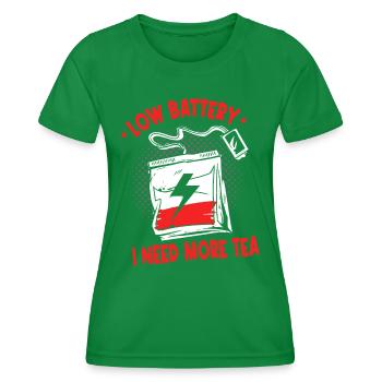 Ich brauche mehr Tee | Teebeutel | Lustiger Teeaufguss - Frauen Funktions-T-Shirt - Kelly Green - Vorne - AI Model Female 172 dark (172cm)