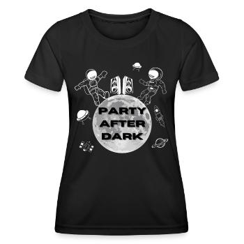 FÊTE APRÈS LA TOMBÉE DE LA NUIT - T-shirt sport Femme - noir - Devant - AI Model Female 172 light (172cm)