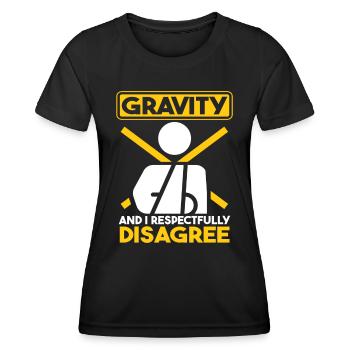 Drôle de bras cassé - T-shirt sport Femme - noir - Devant - AI Model Female 172 light (172cm)