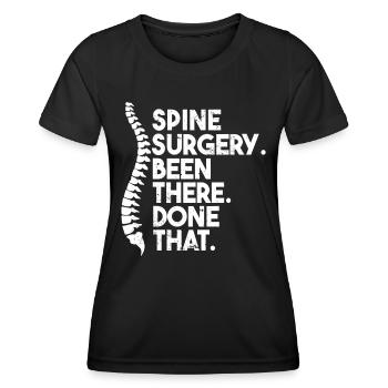 Spine Surgery - Women's Functional T-Shirt - black - Front - AI Model Female 172 light (172cm)