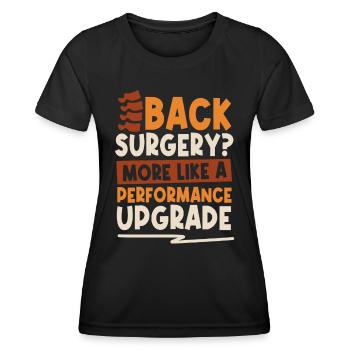 Chirurgie du dos - T-shirt sport Femme - noir - Devant - AI Model Female 172 light (172cm)