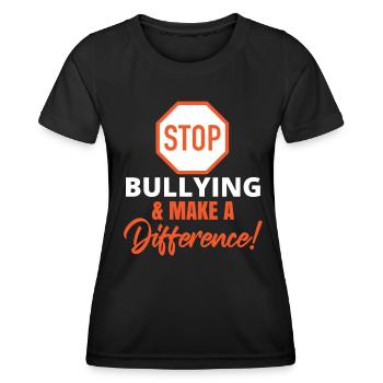 Tag der Einheit Anti-Mobbing - Frauen Funktions-T-Shirt - Schwarz - Vorne - AI Model Female 172 light (172cm)
