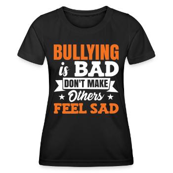 Tag der Einheit: Keine Mobbing-Mobbing-Prävention - Frauen Funktions-T-Shirt - Schwarz - Vorne - AI Model Female 172 light (172cm)