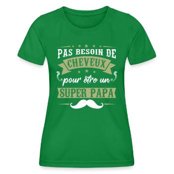 Papa Cadeaux De La Fête Des Pères - T-shirt sport Femme - vert - Devant - AI Model Female 172 dark (172cm)