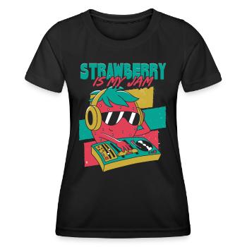 Erdbeere ist meine Marmelade - Frauen Funktions-T-Shirt - Schwarz - Vorne - AI Model Female 172 light (172cm)