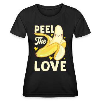 Schälen Sie die Liebe - Frauen Funktions-T-Shirt - Schwarz - Vorne - AI Model Female 172 light (172cm)
