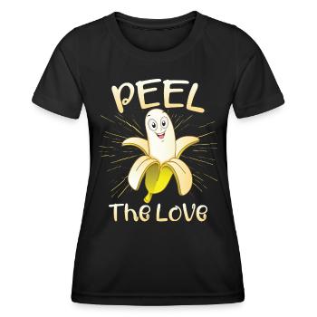 Schälen Sie die Liebe - Frauen Funktions-T-Shirt - Schwarz - Vorne - AI Model Female 172 light (172cm)