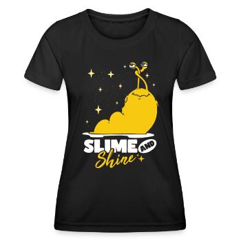 Limace de banane visqueuse et brillante - T-shirt sport Femme - noir - Devant - AI Model Female 172 light (172cm)