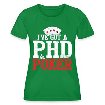 Funny Poker Night Gambling Casino - T-shirt sport Femme - vert - Devant - AI Model Female 172 dark (172cm)