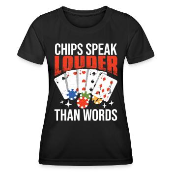 Lustiges Poker Texas Hold'em - Frauen Funktions-T-Shirt - Schwarz - Vorne - AI Model Female 172 light (172cm)