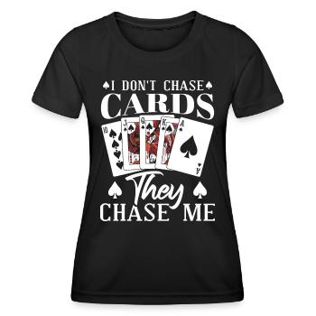 Lustiger Casino Poker Spieler Texas Hold'em Omaha - Frauen Funktions-T-Shirt - Schwarz - Vorne - AI Model Female 172 light (172cm)