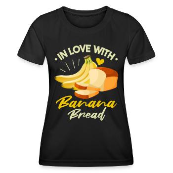 Verliebt in Bananenbrot - Frauen Funktions-T-Shirt - Schwarz - Vorne - AI Model Female 172 light (172cm)