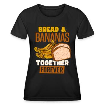 Brot & Bananen - Frauen Funktions-T-Shirt - Schwarz - Vorne - AI Model Female 172 light (172cm)
