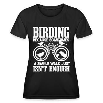 Observation des oiseaux ornithologues - T-shirt sport Femme - noir - Devant - AI Model Female 172 light (172cm)