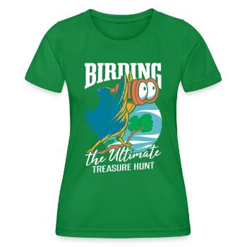 Lustige Vogelbeobachtung Vogelbeobachtung Vogelbeobachter - Frauen Funktions-T-Shirt - Kelly Green - Vorne - AI Model Female 172 dark (172cm)