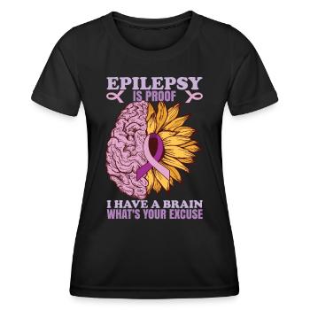 Epilepsie ist der Beweis - Frauen Funktions-T-Shirt - Schwarz - Vorne - AI Model Female 172 light (172cm)