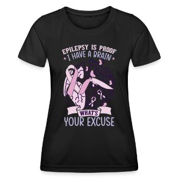 Epilepsy Is Proof - Women's Functional T-Shirt - black - Front - AI Model Female 172 light (172cm)