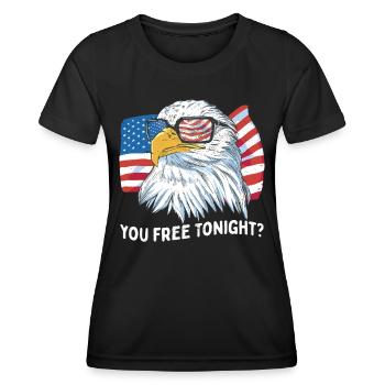 Du bist heute Abend frei Weißkopfseeadler Amerika - Frauen Funktions-T-Shirt - Schwarz - Vorne - AI Model Female 172 light (172cm)