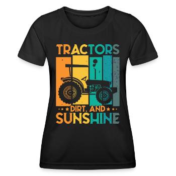 Traktor Kleinkind Landwirtschaft Landwirt - Frauen Funktions-T-Shirt - Schwarz - Vorne - AI Model Female 172 light (172cm)