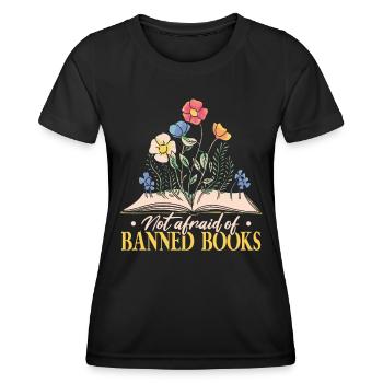 Lire des livres interdits - T-shirt sport Femme - noir - Devant - AI Model Female 172 light (172cm)