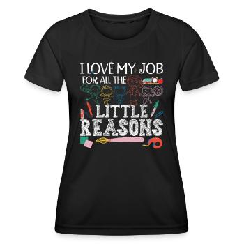 Garde d’enfants Enseignante Enseignante en garderie - T-shirt sport Femme - noir - Devant - AI Model Female 172 light (172cm)