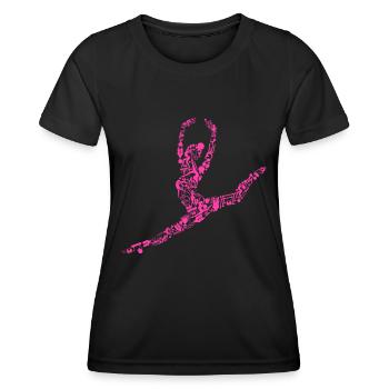 Gymnastique - T-shirt sport Femme - noir - Devant - AI Model Female 172 light (172cm)